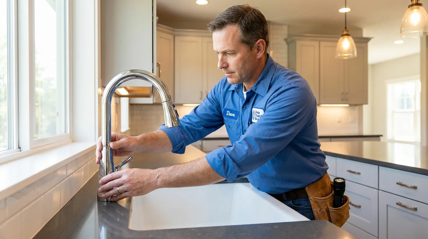 Kitchen faucet installation by Johns Plumbing LLC in Lumpkin